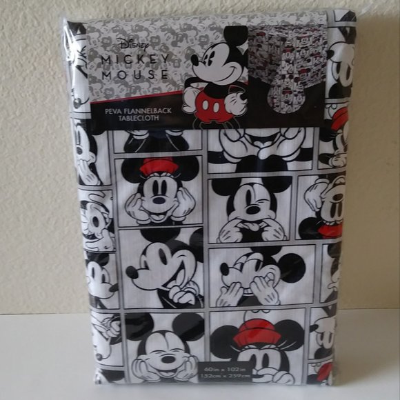 SOLD SOLD SOLD Disney Mickey Minnie Mouse FLANNEL BACK Tablecloth - Picture 2 of 16
